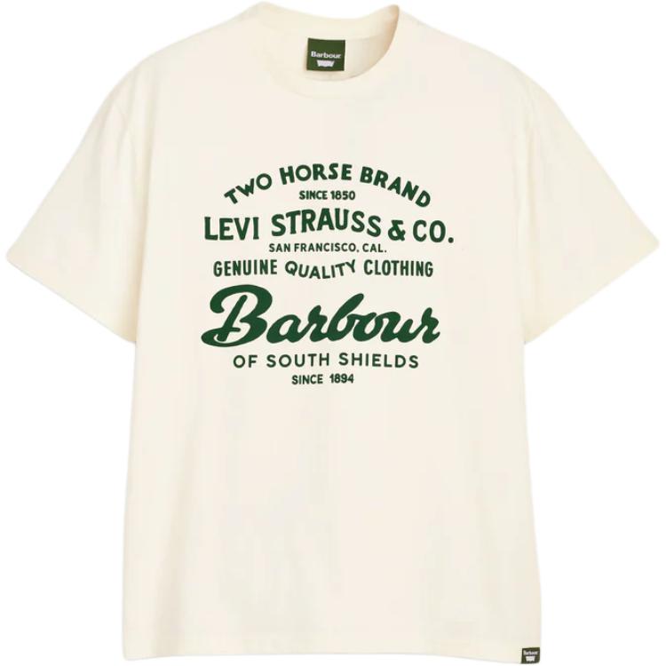 

Коллаборация Levis X Barbour FW25 Футболка с графическим принтом, круглым вырезом и короткими рукавами Мужские топы 008GR-0005 M