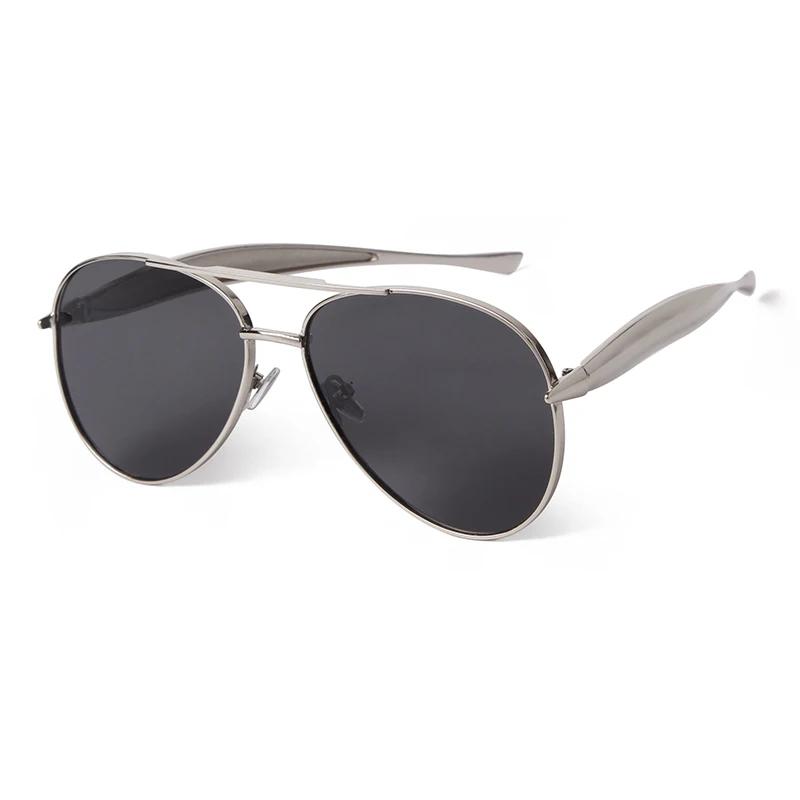 

Luxury Oversized Pilot Sun Glasses Women Top Bar Aviator Metal Double Bridge HD Sun Glasses Men Driving Clear Lens Eyewear UV400 as picture