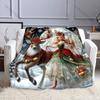 Multi-Sizes Christmas Angel Print Blanket Soft and Warm for Bed Sofa Outdoor Travel Cover Blanket Holiday Luxury Gifts