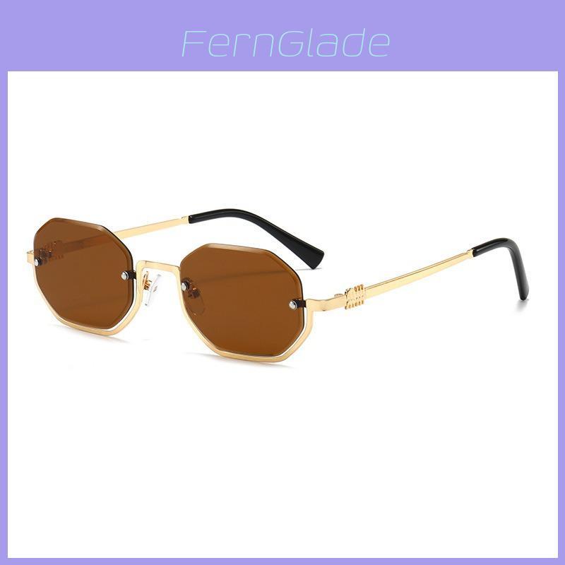Geometric Polygon Shape Sunglasses With Uv400 Protection For Fashionable Outdoor Wear