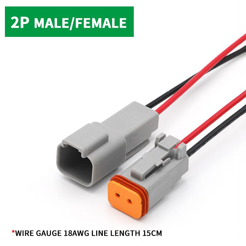 5/20/100 Sets Deutsch DT connector with 15cm Wiring harness DT06-2S/DT04-2P 2P 3P 4P 6P 8P 12P waterproof electrical connector