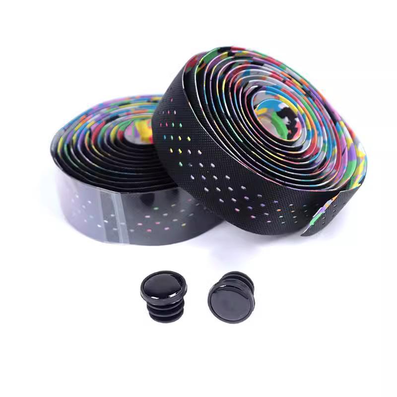 Bandă de ghidon anti-alunecare cu absorbție a șocurilor: Înveliș confortabil, rezistent la uzură, respirabil din silicon pentru biciclete de șosea și cu pinion fix