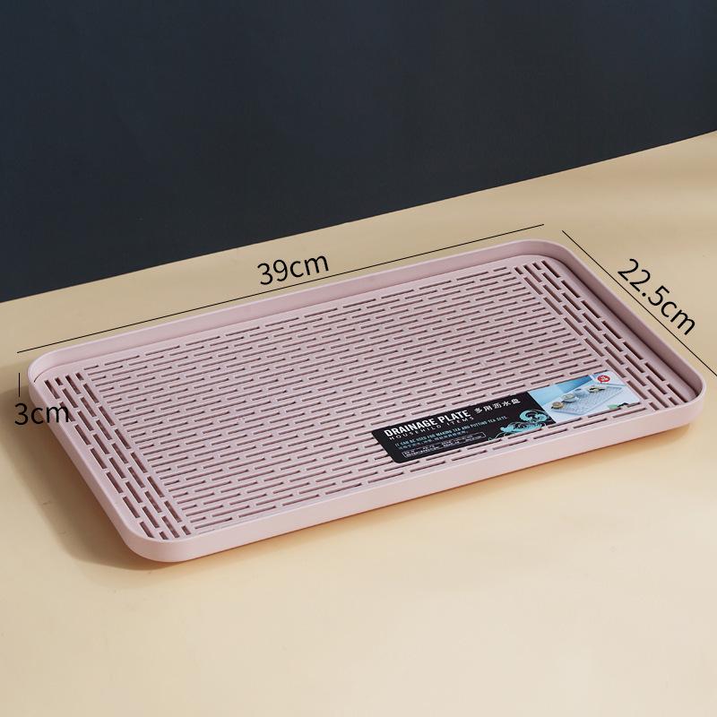 Double-Layer Plastic Draining Tray: Durable Household Tea, Bowl & Chopstick Storage Rack