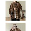 Camisa de Manga Larga Vintage Estilo Japonés para Hombre Holgada Casual