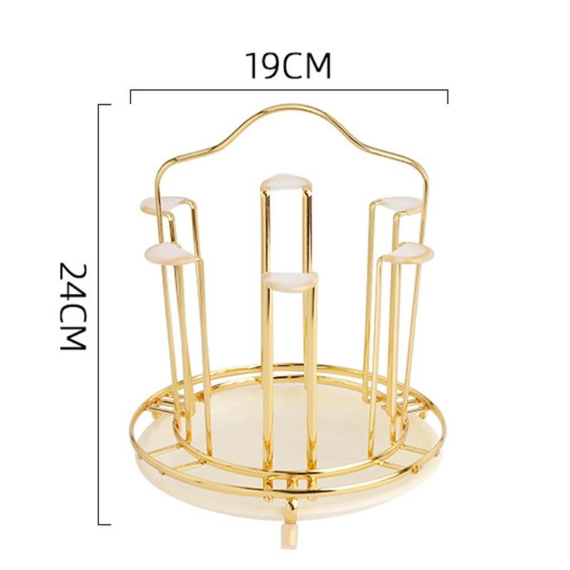 Cup Upside Down Drain Rack Space-saving Large Capacity Cup Organizer Rack for Home Kitchen Bar Decoration