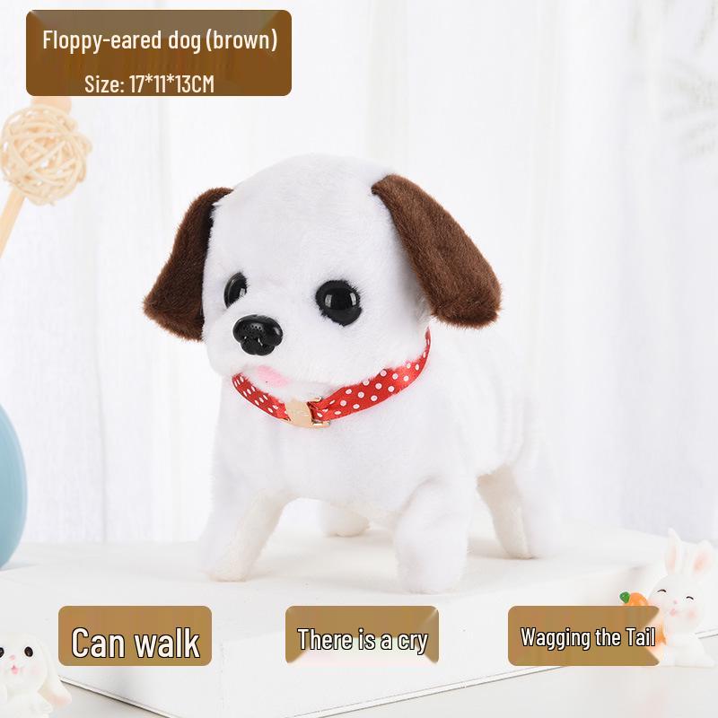 Plush Electric Walking & Barking Teddy Dog Simulation Toy for Children