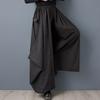 DIMANAF Plus Size Women New Long Pants Loose Trousers Big Size Casual Spring Autumn Solid Black Bottoms Skirts