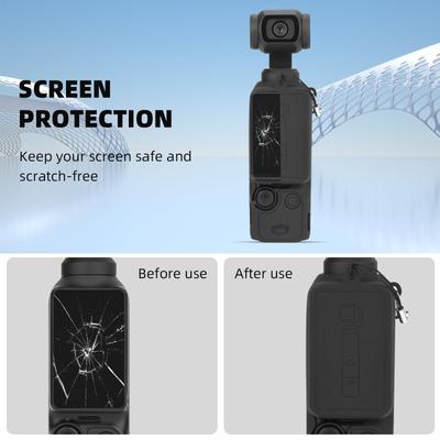 Pocket 3 Silikonhülle, Schutzhülle Objektivschutz Kratzfeste Hülle Skin Kompatibel mit DJI OSMO Pocket 3