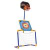 3 in 1 Sports Toy for Kids Portable Mini Soccer Goal Set with Basketball Board Viscous Ball Target
