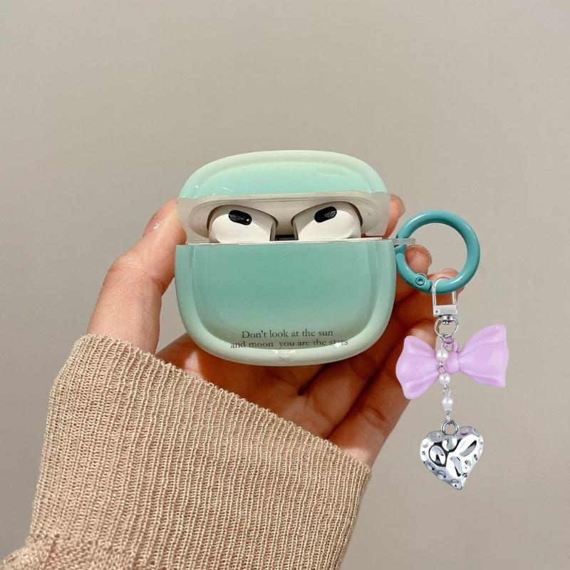 Ripples Heart Bowknot Keychain Accessory Heart Wave Bowknot Keychain Pendant Elegant Keyrings for Daily and Party Use