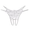 Sexy Panties Women's Perspective Lace Open File Free Couple Flirting Robe Thin Seduction Metal Ring Sexy Thong