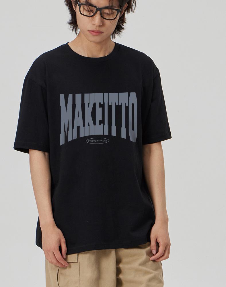 Make It Two [Name Logo] Crew Neck Tee_Black L