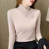 Women Slim Shirt Korean Fashion Autumn Long Sleeve Top Female Keep Warm Elegant Pullover