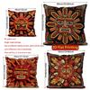 2D Aztec Sun God Print Decorative Pillow Covers Pattern Cushion Cover Suitable For Sofa Bedroom Car Pillow Cover