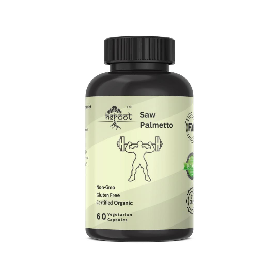 Heroot Prostate Support - Saw Palmetto 500 mg 60 cap dietary supplement USDA