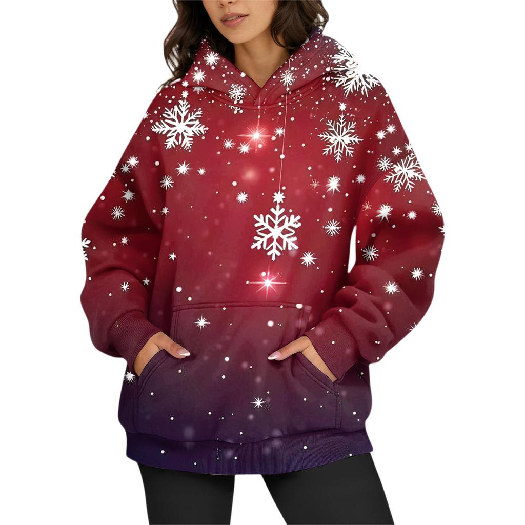 Women's Fashion Daily Versatile Casual Crewneck Sweatshirts Long Sleeve Printed Top Sweatshirts