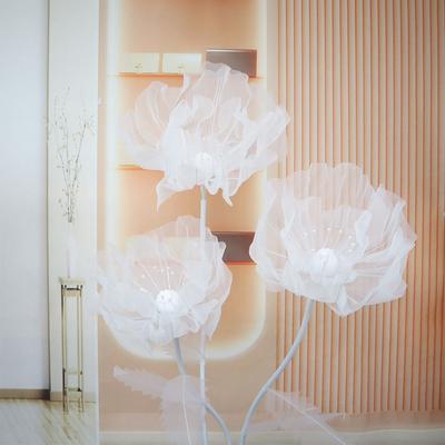 Window Display 40/50cm Big Simulation Flower 3D Hollow Fake Flower Hanging Gauze Large Photography Props Festival Decoration