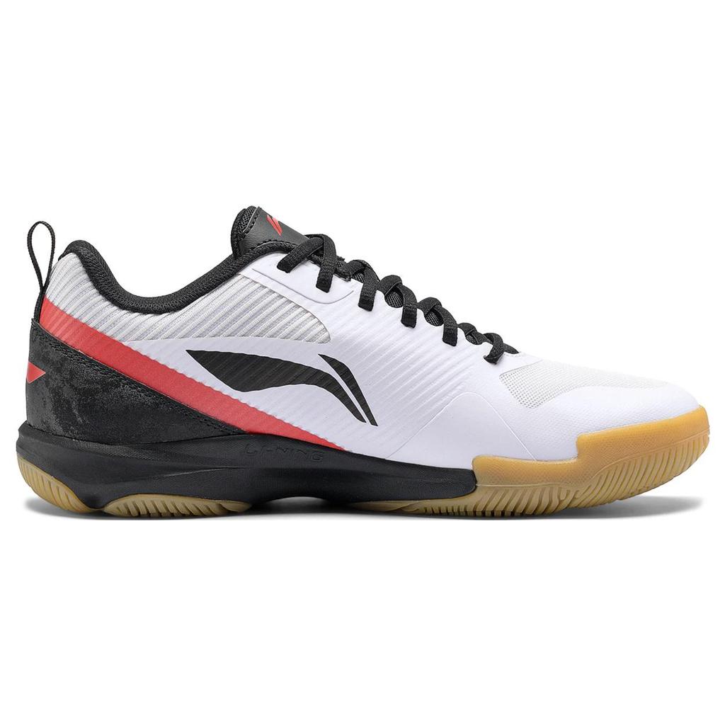 New LiNing CS16 Anti Slip Wear Resistant Low Top Badminton Shoes Unisex White Black Red AYTS057-2