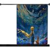 The L-Little P-Prince Cartoon Shower Curtain Waterproof Polyester Fabric Paint Colorful Bath Curtains Curtain With Hook