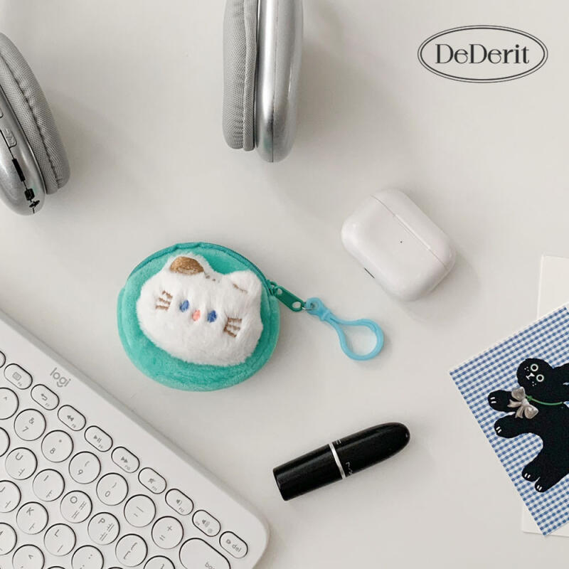 Cute Cat Doll Mint Coin Purse Pouch Keychain