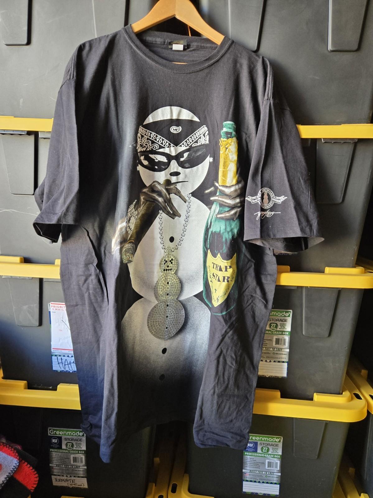 Vintage 2000s Y2K Young Jeezy Trap or Die Da Snowman Hip Hop 2X Rap Tee Trapstar Unisex T-Shirt L