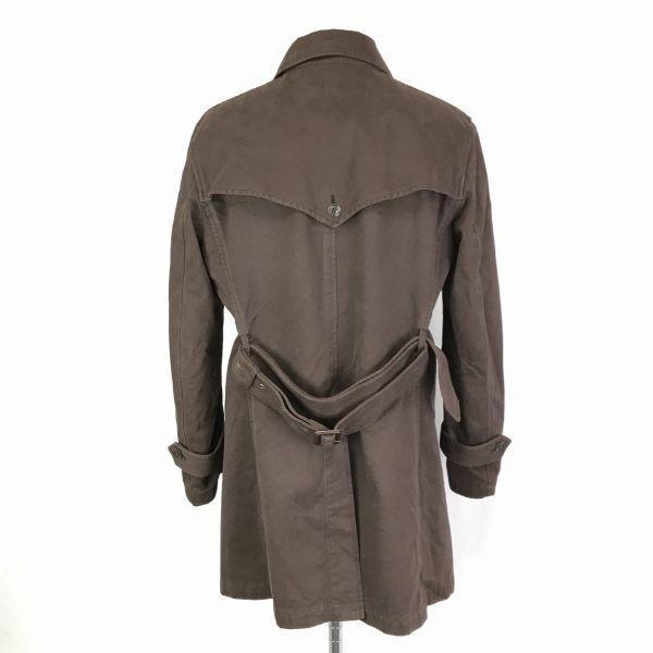Morgan Homme Cotton Stand Collar Coat Men XL Brown Big Size Outer Jacket Single Vent(USED)