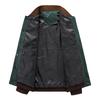 Autumn Men Jacket Color Block Stand Collar Single Breasted Slim Fit Ribbed Cuff Coat Streetwear