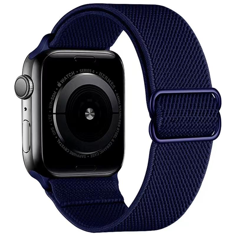 Elastic Woven Loop Strap for Apple Watch Series 8/7/6/5/4/3/2/se Adjustable Nylon Watch Strap for Iwatch 41 45mm 49mm 44 40mm Bracelet