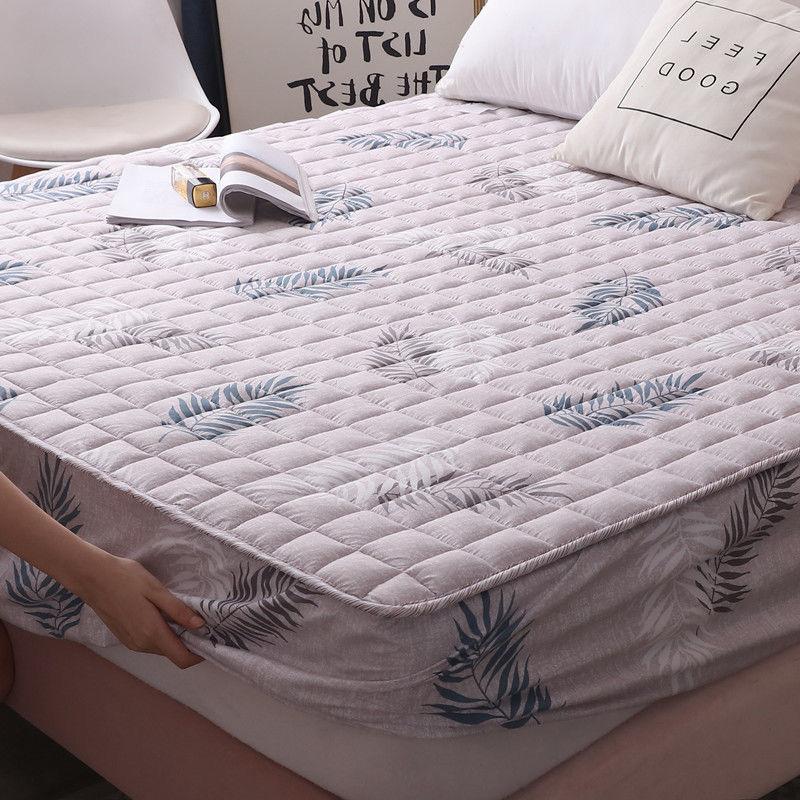 

17 цветов стеганый наматрасник с принтом Нескользящая простыня Queen King наматрасник пылезащитный чехол 120X200