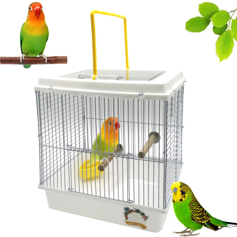 IYOIYA Bird Carrier Case for Travel, Parakeet Carrier, Outing Carrier Cage, Acrylic, for Finches, Budgies, Small Birds, Bird Cage, Bird Palace, for Ve
