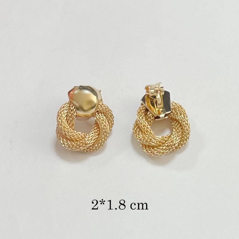 Trendige koreanische minimalistische Statement-Clip-Ohrringe Schmuck Elegante goldfarbene geometrische Clip-Ohrringe ohne Piercing für Damen