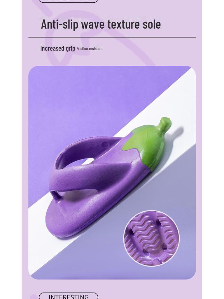 Popolari Infradito Viola Melanzana con Suola Morbida per Ragazze - Carine, Antiscivolo, Scarpe da Spiaggia all'Aperto Genitore-Figlio