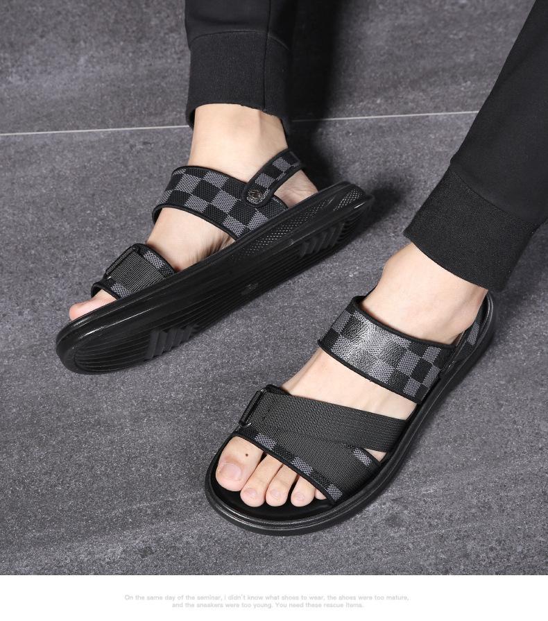 

Новые летние мужские сандалии для отдыха на открытом воздухе от производителя, двойного назначения, с мягкой подошвой, удобная корейская версия модной повседневной пляжной обуви 44