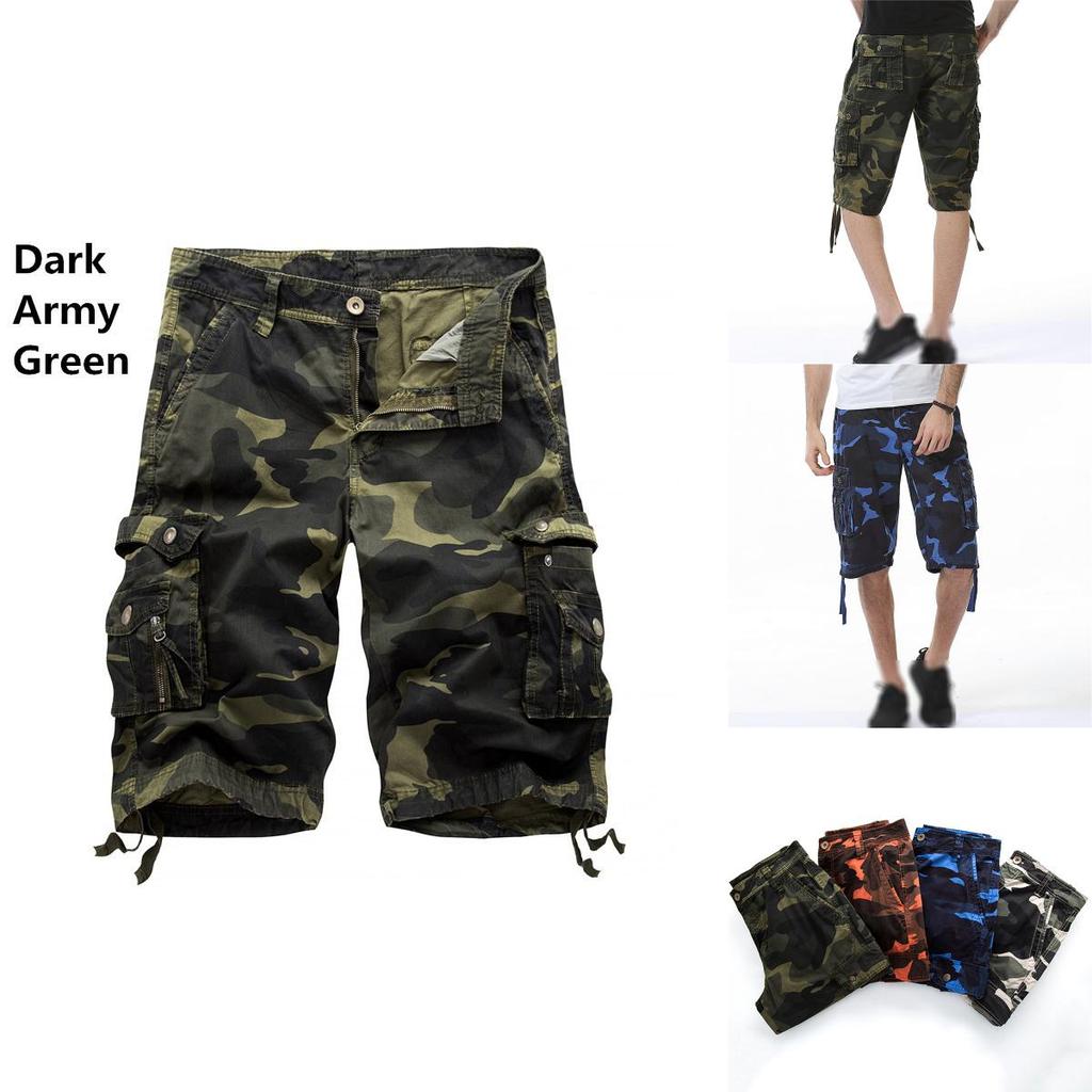 Durable And Comfortable Men's Tactical Military Army Camouflage Cargo Shorts With Multiple Pockets