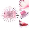 Make-up Pinselset 22tlg. Mit Tragbarer Rosa Pinselrolle Zum Verblenden Und Für Detailarbeiten