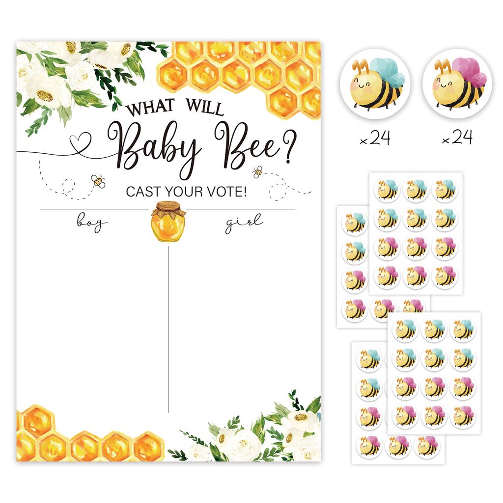 Gender Announcement Party Decorations Baby Shower Voting Poster and Stickers Boy or Girl Gender Predictions Kits