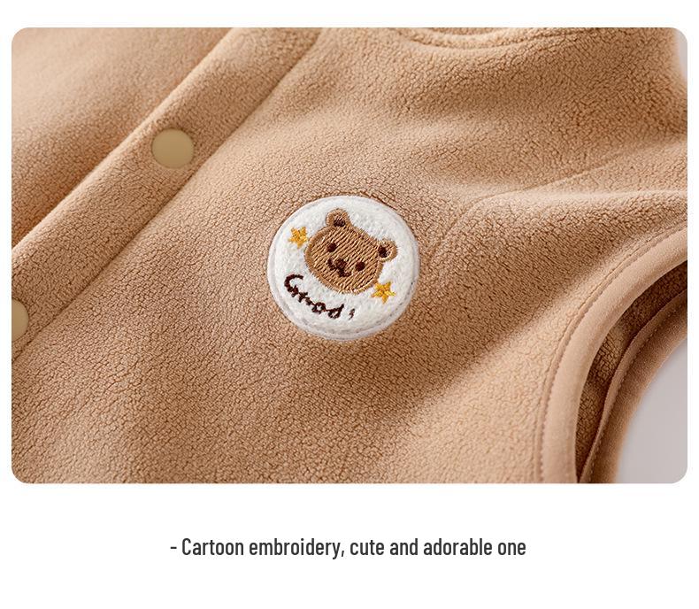 Gesteppte Samtweste für Babys und Kleinkinder - Ärmellose Jacke für Babyjungen und -mädchen (Herbst Winter)
