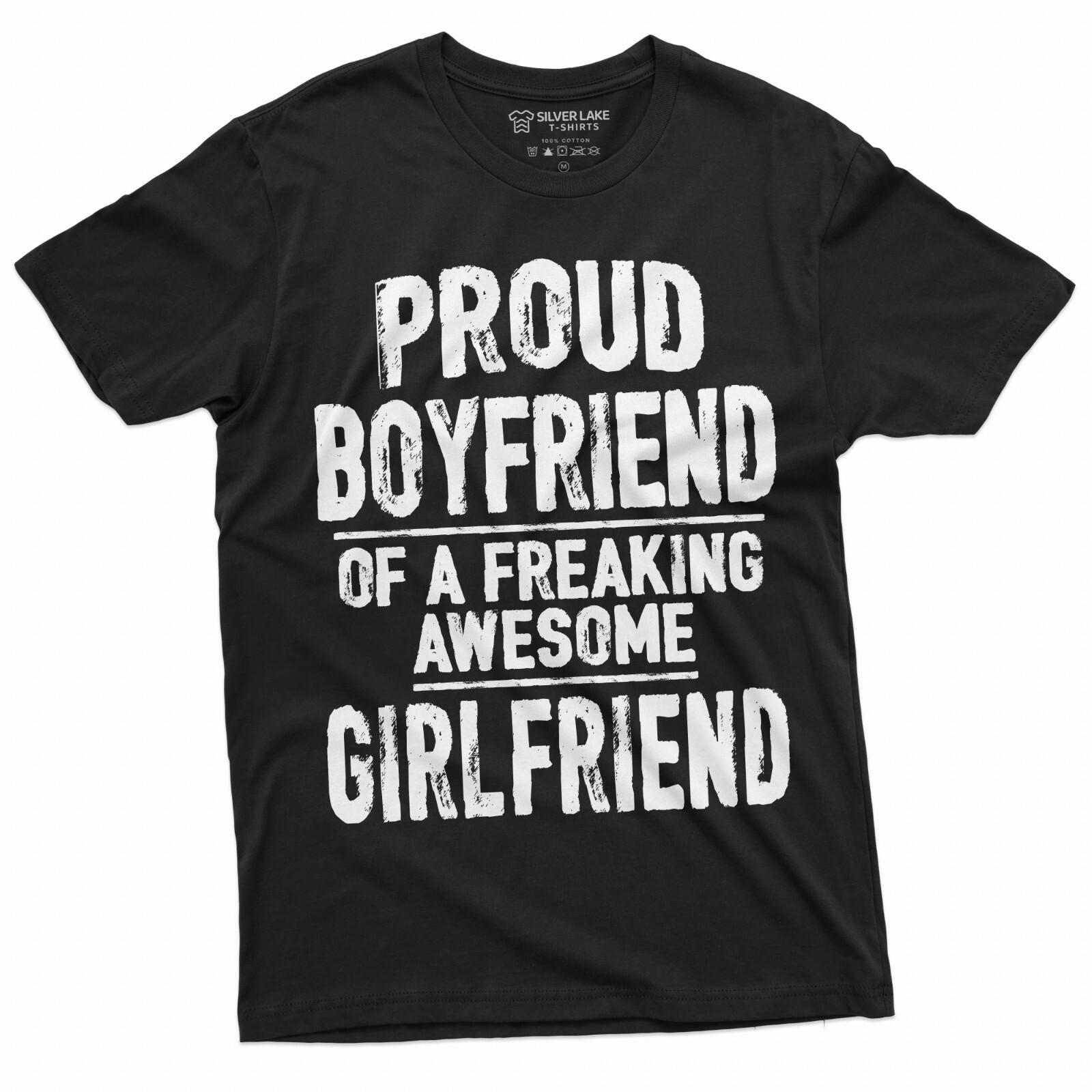 Proud Boyfriend Shirt Girlfriend Boyfriend Shirts Valentine s Day Gift BF Gift M