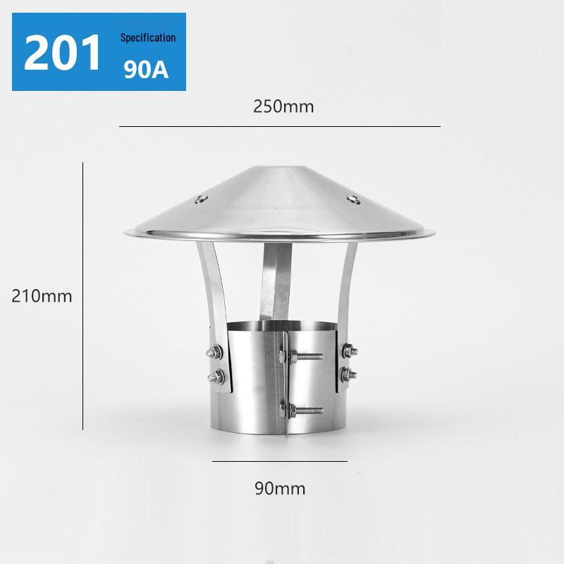 Stainless Steel Chimney Rain & Wind Cap Flue Cover, 160mm Exhaust Vent Cap