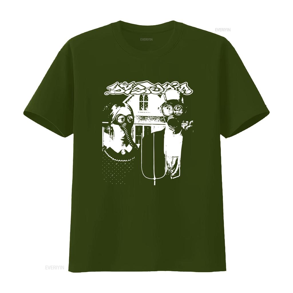 Dystopia Crust Punk Band American Gothic T Shirt Vintage Heavy Metal Hardcore Vintage Washed Slightly Unisex Fashion Casual