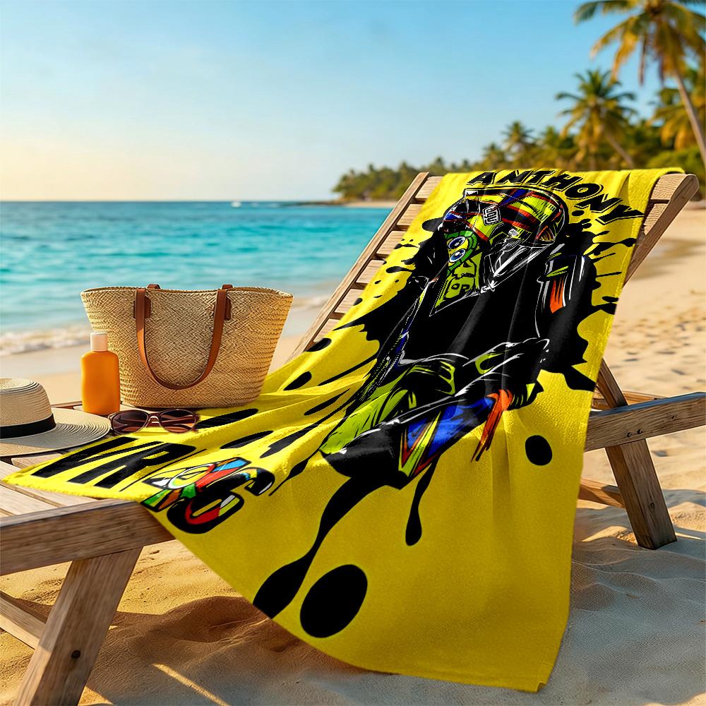 Motogp cozy beach towel Durable Oversized, foldable, portable, travel beach towel Fashion Lovers Wedding Party Gift