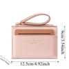Portable Women Folding Wallet Multiple Card Lady Short PU Purse Solid Color Card Bag  Student