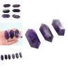 Exquisite Natural Purple Amethyst Quartz Crystal Point Wand Obelisk Healing Tower 4cm