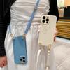 Leather Lanyard Case for Samsung Galaxy S24 S23 Ultra S22 S21 Plus S20 FE Note 20 A54 A14 Crossbody Strap Liquid Silicone Cover