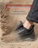 Men's Black High-Top Cowhide Steel Toe Cap Safety Shoes, Anti-Static, Anti-Smash, Anti-Puncture.