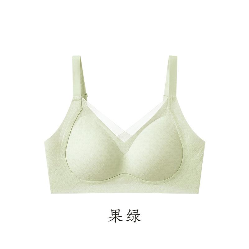Lift the fixed cup comfortably and gather the seamless underwear for women with large breasts and small breasts. Anti-sagging thin bra