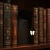 Lámpara de Estantería Retro Linterna de Biblioteca, Iluminación Decorativa, Sombrero de Bruja para Rincón de Lectura, Atril de Hierro Vintage Calle Hueca con Brillo LED Cálido, y Luz