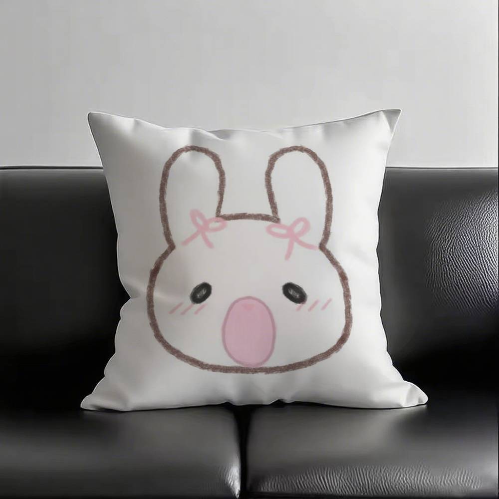 1pc Kawaii Cute Collection Pillow Case Square Bedroom Sofa Leisure Comfort Cushion Car Living Room Home Decoration