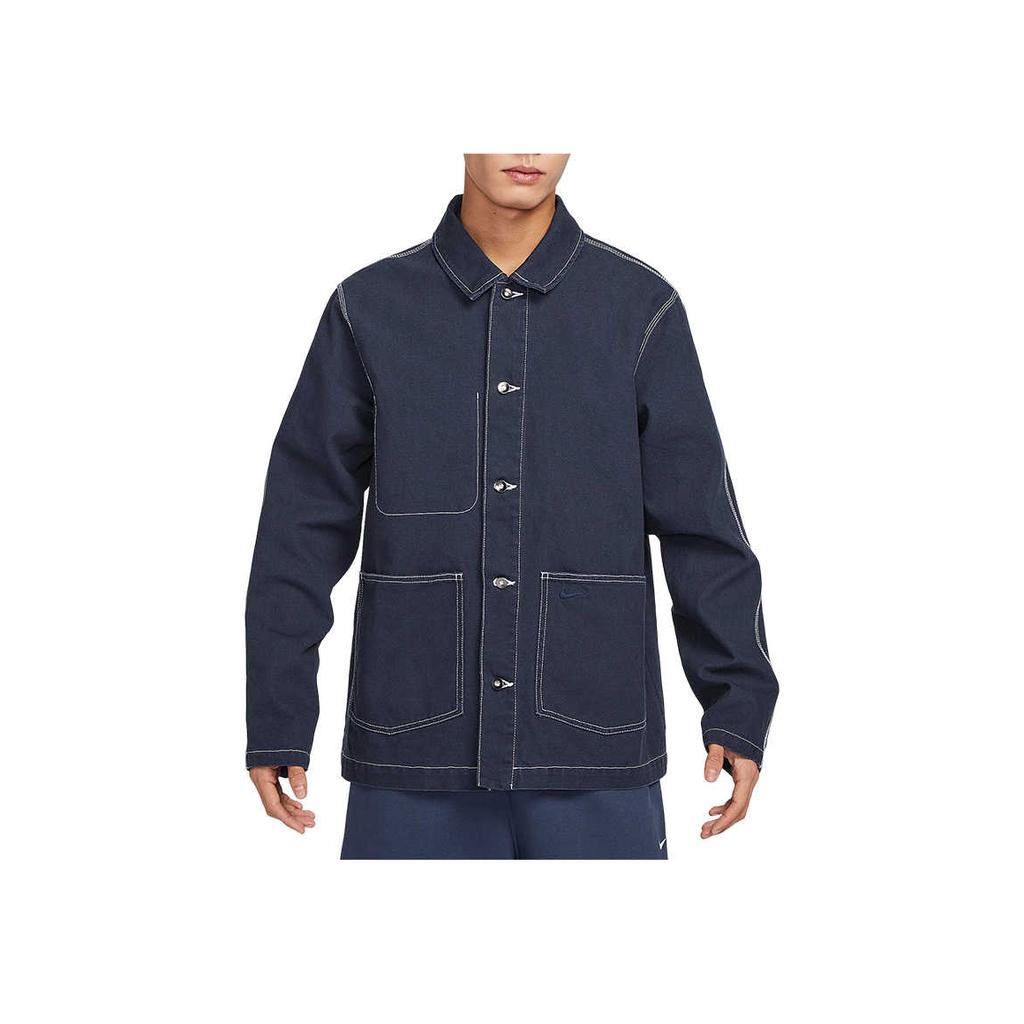 Nike Marca Minimalista Logotipo Pequeño Bordado Cómodo Polo Chaqueta Deportiva Casual para Hombre Chaquetas Azul Marino FN0357-451
