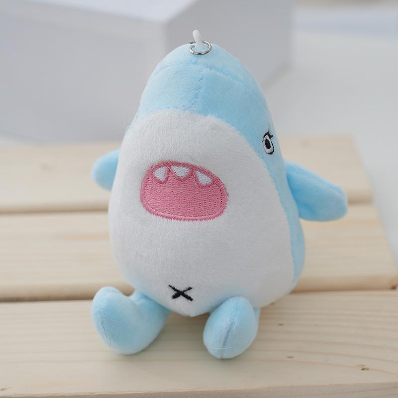 

Акула Очаровательный Розовый Плюшевый Брелок Забавный Мультяшный Босс Акула Подвеска для Сумки Игрушка синий